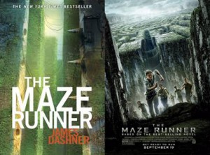 Book cover (left), Movie poster (right)