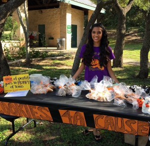 Patel attends the 2014 Fall Fest in Canyon Creek to sell cookies. She donated about $100to ADAPT.