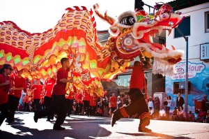 Los Angeles celebrates Chinese New Year in a parade. 