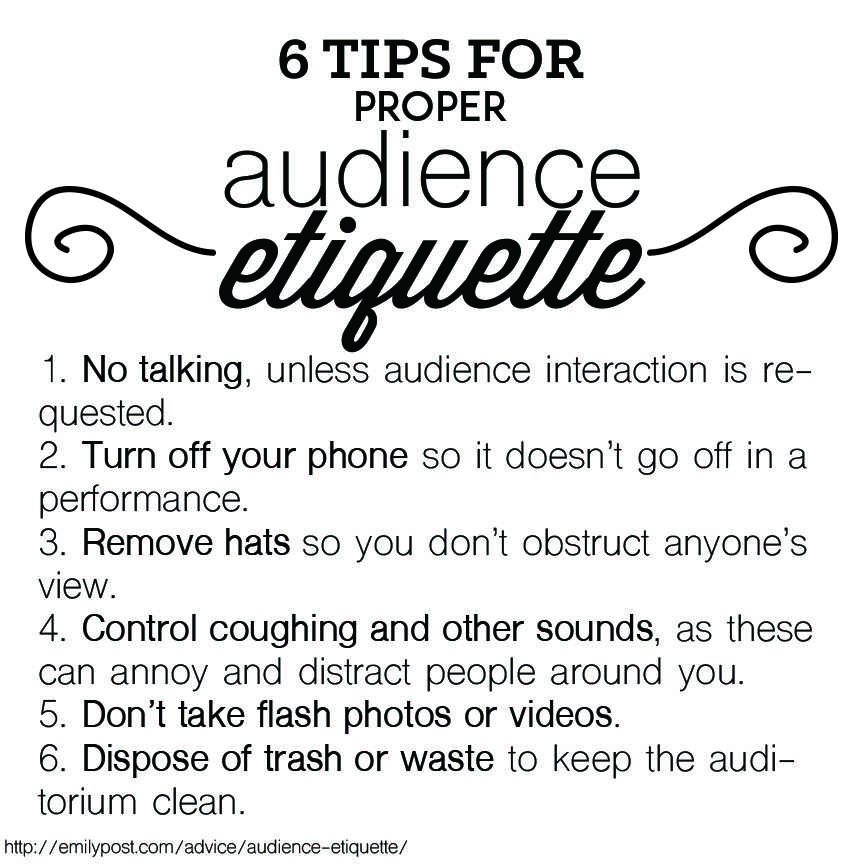 Audience Etiquette