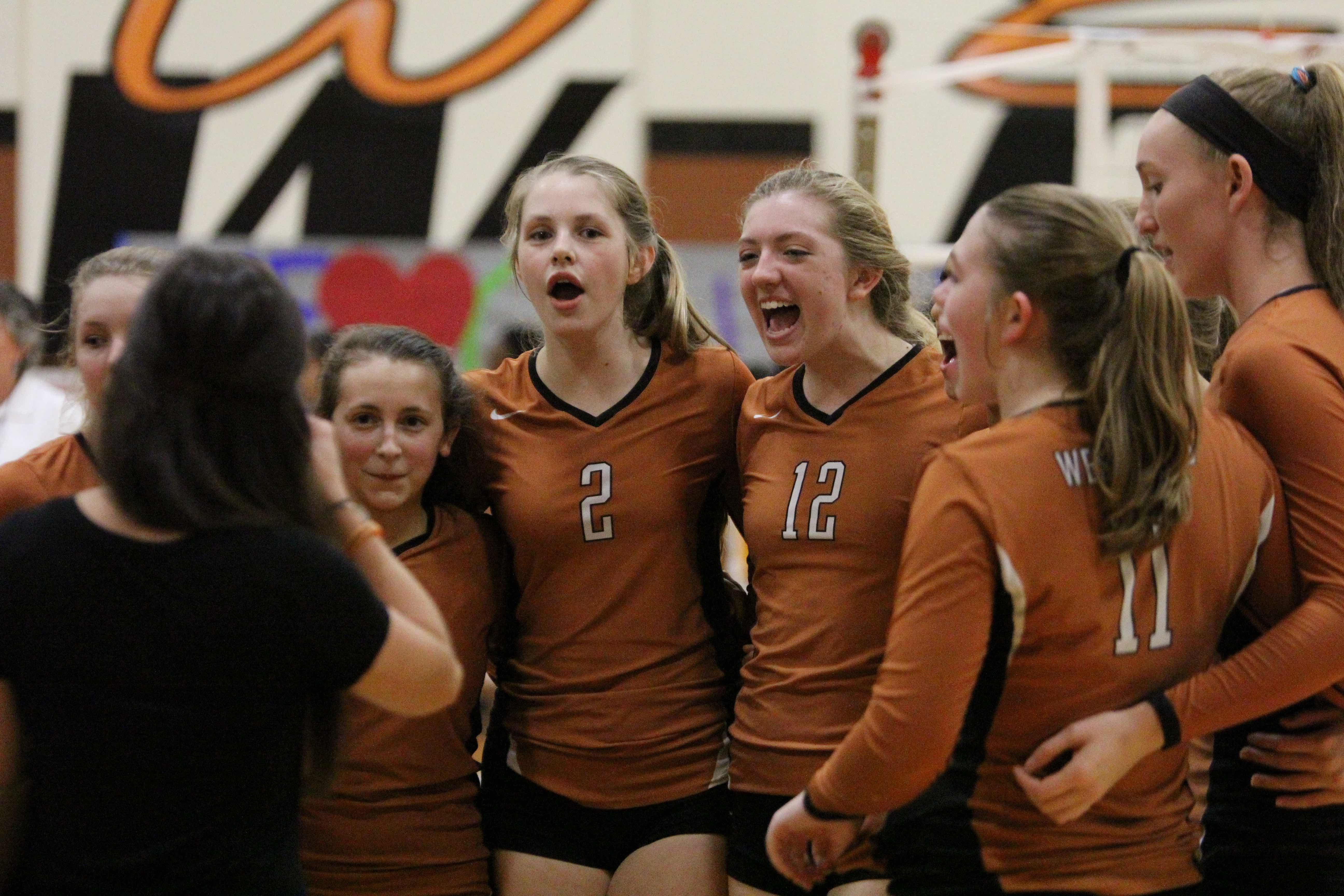 GALLERY: JV Orange Volleyball Wins Two of Three Sets Against Stony Point