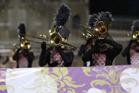 Trombone players during the first movement of the show. 