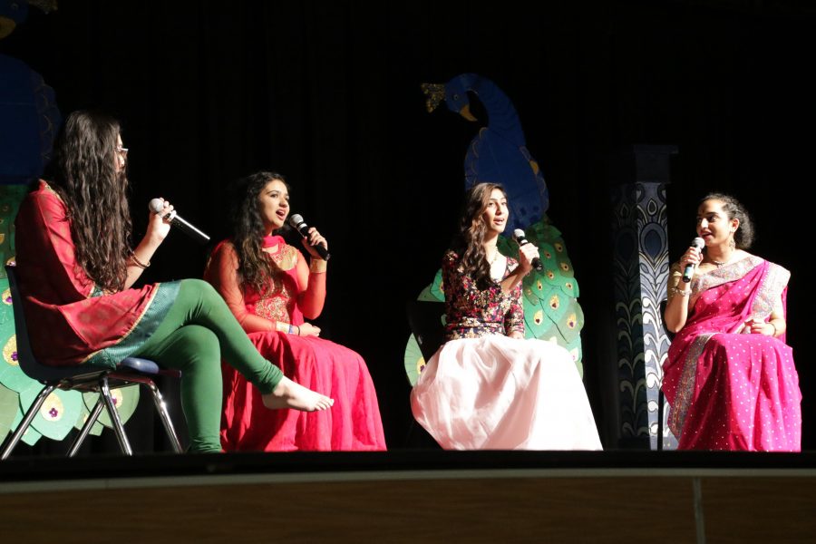 Westwood girls sing a traditional Indian song.
