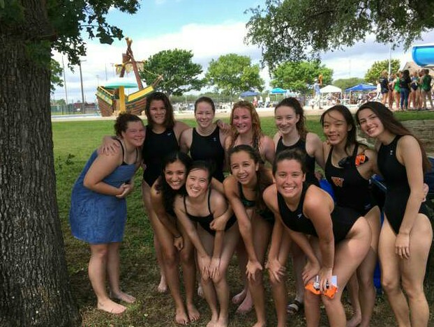 The girls water polo team poses together following their successful tournament. Photo courtesy of Lucy Moran.