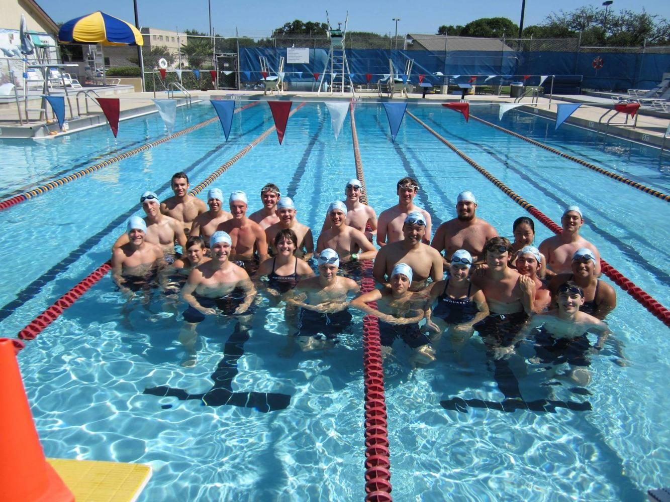 Lifeguards at El Salido Pool gather for a picture after swimming 20 laps for Swim Across Texas. Photo courtesy of El Salido.