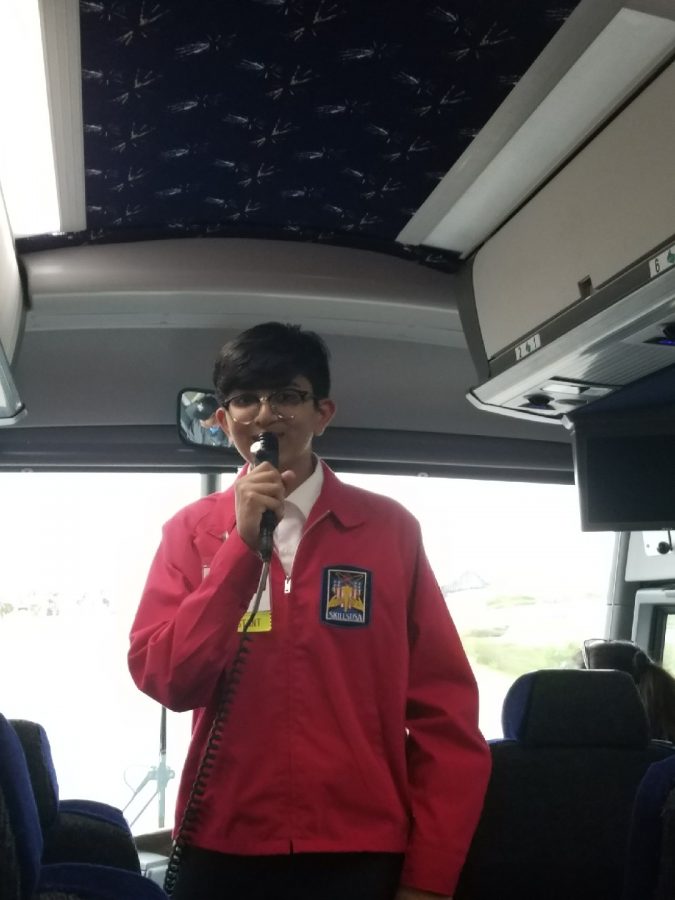Sathvik Allala 20 surprises the bus as he sings in Spanish.