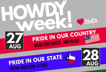 Student Council To Host Howdy Week