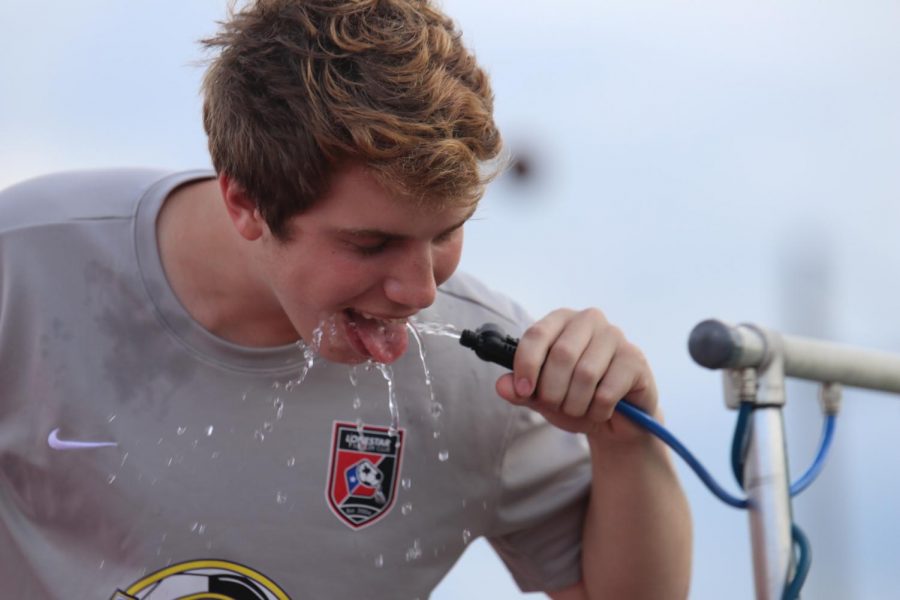 William Ramage 20 stays hydrated mid game. 