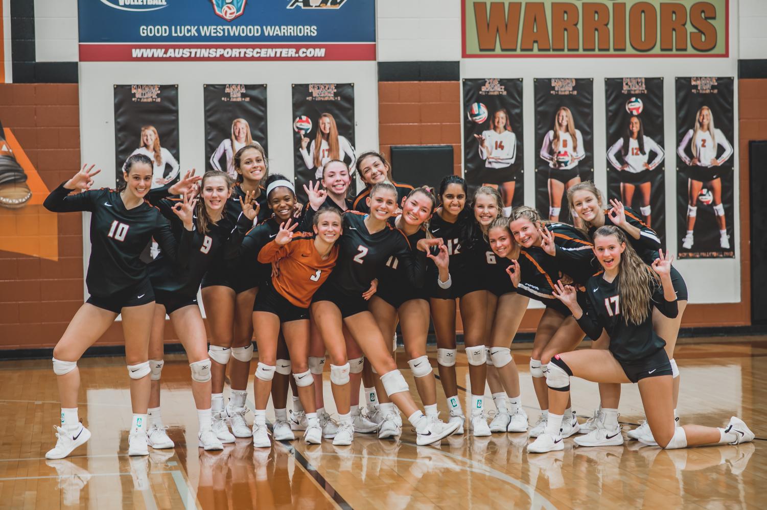 Varsity+Volleyball+Conquers+the+Hendrickson+Hawks+in+a+Game+Dedicated+to+First+Responders