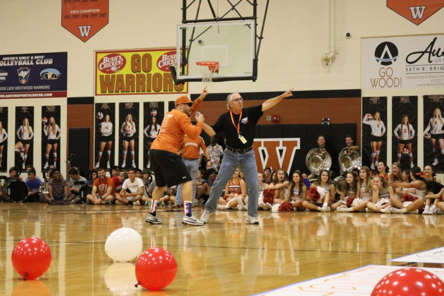 Mr. Mickey White, former Westwood teacher, comes back to participate in lip sync battle. 