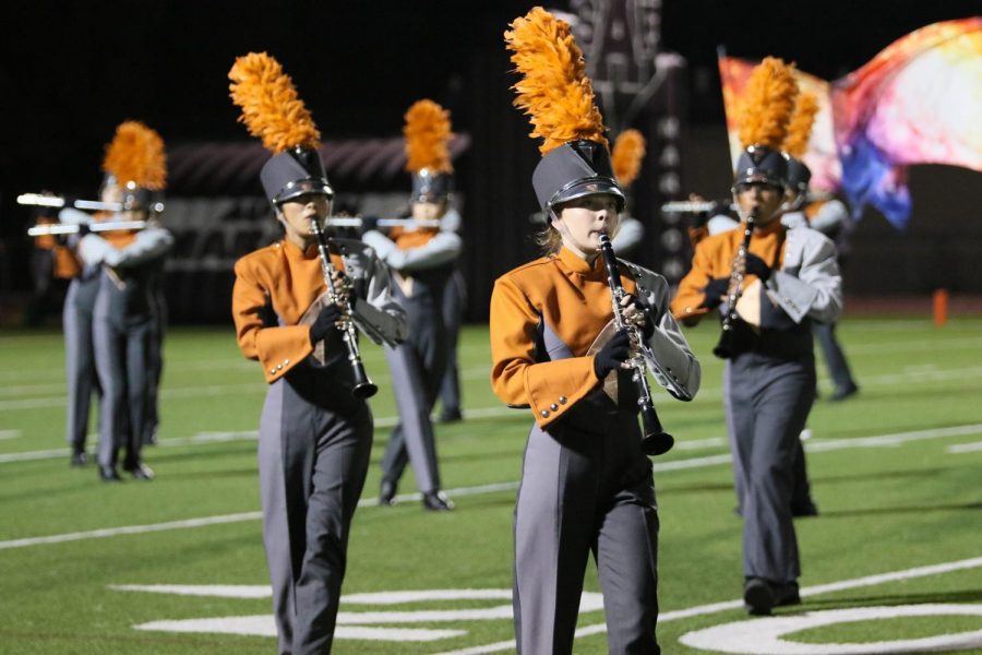 Westwood Warrior Marching Band performs at football game on Sept. 7. 