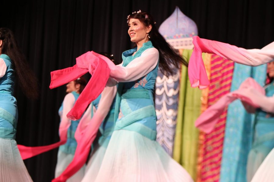 The performers dance to a Chinese musical number about Confucius, a Chinese philosopher.