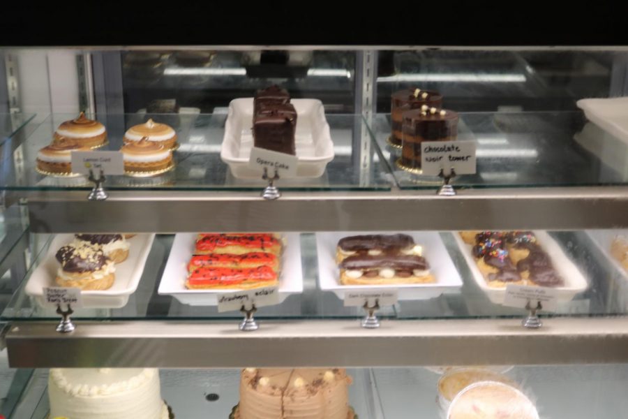 A wide selection of cakes and baked goods are available at La Patisserie.