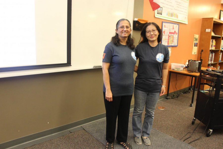 President of the IBPA Ruma Singh and vice president of IB prep Shuling Wang are happy once they concluded their presentation that all the parents left with their questions answered.  The ladies were happy to give advice to the parents since they have had and currently have kids in the IB program who have achieved success. 
