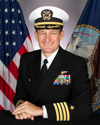 Captain Brett Crozier, the commanding officer of the USS Theodore Roosevelt.