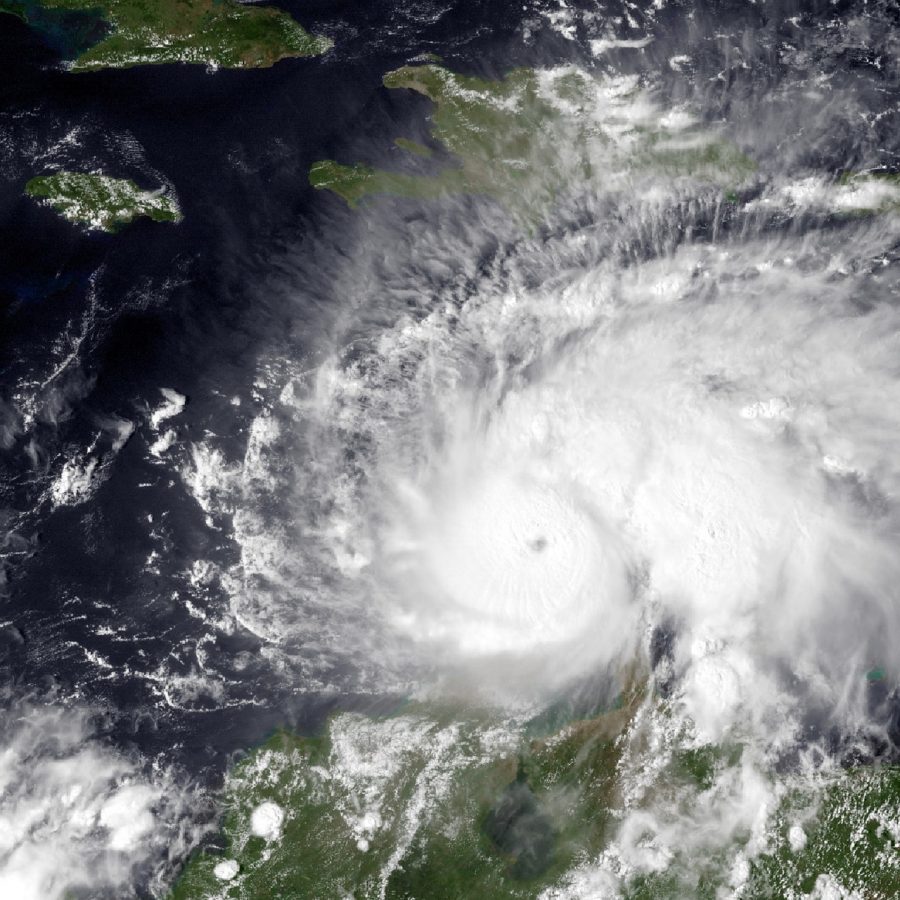 Overhead+image+of+Hurricane+Matthew+before+making+landfall%2C+taking+from+a+satellite.