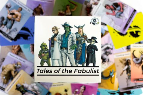 Tales of the Fabulist, a game created by Catherine Hughes 22 and her family, combines many elements for a fast-paced and humorous card game. Photo courtesy of Catherine Hughes.