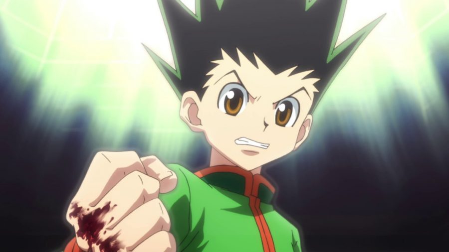 An iconic shot of the main protagonist , Gon Freecss, stands the test of time. It may actually be one of the most memorable shots in the whole series because of its dynamic posing, facial expression, and composition. Photo courtesy of Madhouse Inc.