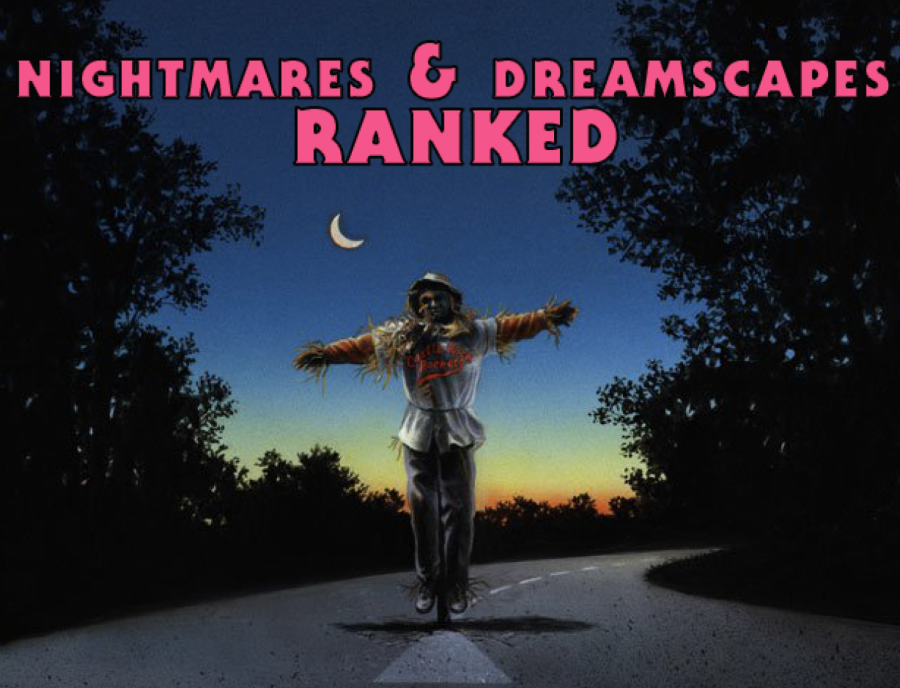 Nightmares and Dreamscapes is the true definition of a mixed bag, and today we rank all of the stories contained. Art by Suntup Editions, graphic by Oliver Barnfield.