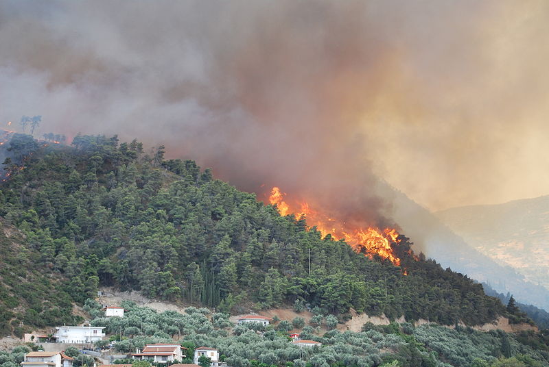 The 2021 Greece wildfires are no new occurrence. In July 2007, multiple wildfires broke out as a result of a heatwave caused by global warming. Photo courtesy by Lotus R.
