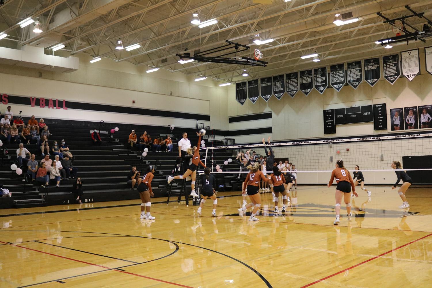 Varsity+Volleyball+Gets+Bitten+by+the+Vandegrift+Vipers+3-0