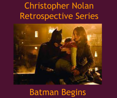 Christian Bale played Bruce Wayne in Christopher Nolan’s 2005 film Batman Begins. Batman Begins was Nolan’s first superhero movie, although Memento and Following  contained homages to the Bat Prince of Gotham. Graphic by Josh Shippen. 
