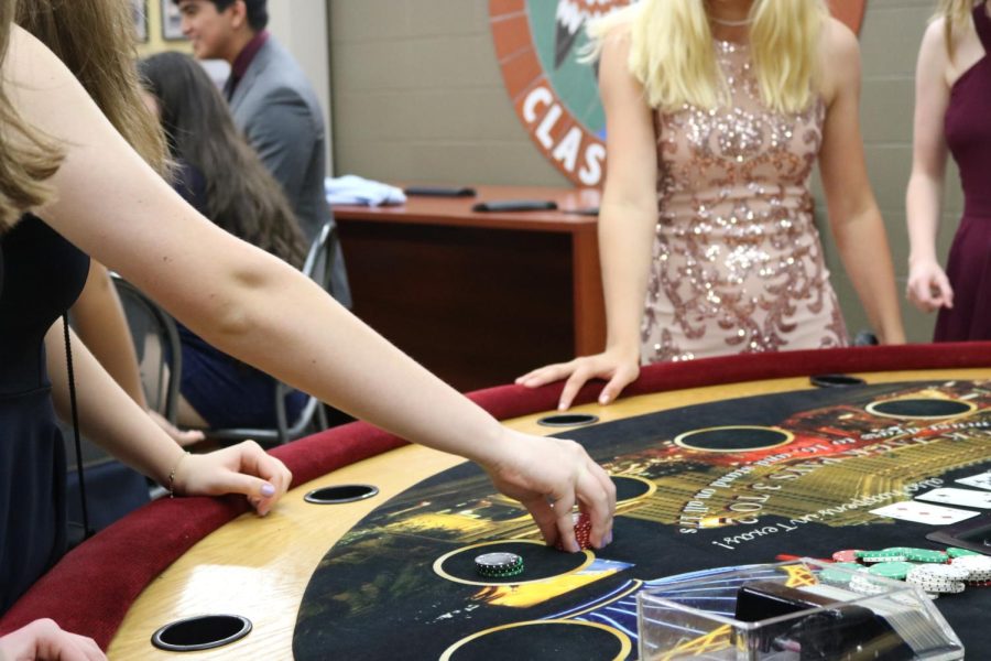 Westwood students take chips to play Poker and other card games. Photo courtesy of Chloe Boyd.