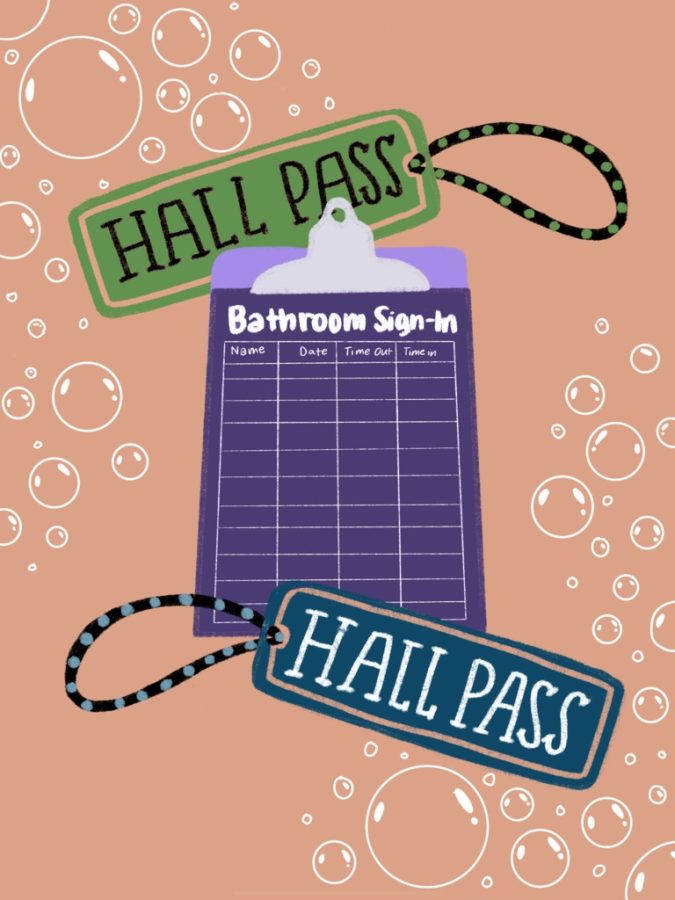 Bathroom passes are outdated, unnecessary, and unsanitary. Photo courtesy of Hadley Norris.