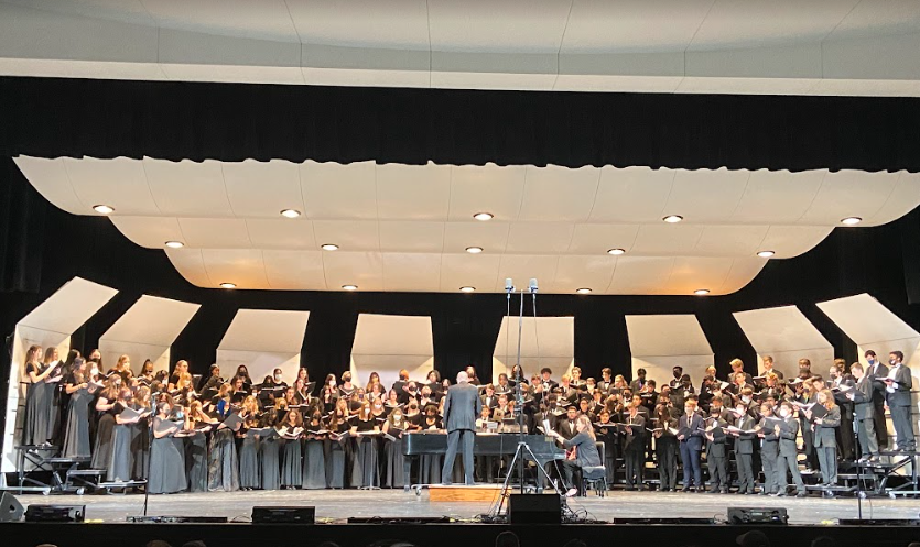 These 139 choir students sang their way into the next round of the TMEA competitions. The Region Mixed Chor was directed by Mr. Nicholas Likos. They brought a powerful voice to the table and received an equally strong standing ovation from their audience.