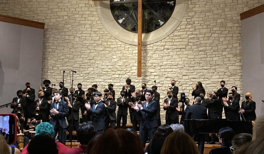 The African origins of Betelehemu were appreciated in the performance by Westwood Combined Tenor/Bass Ensembles. The three soloists stood up front, surrounded by the self-made, clapping beats by the rest of the group.