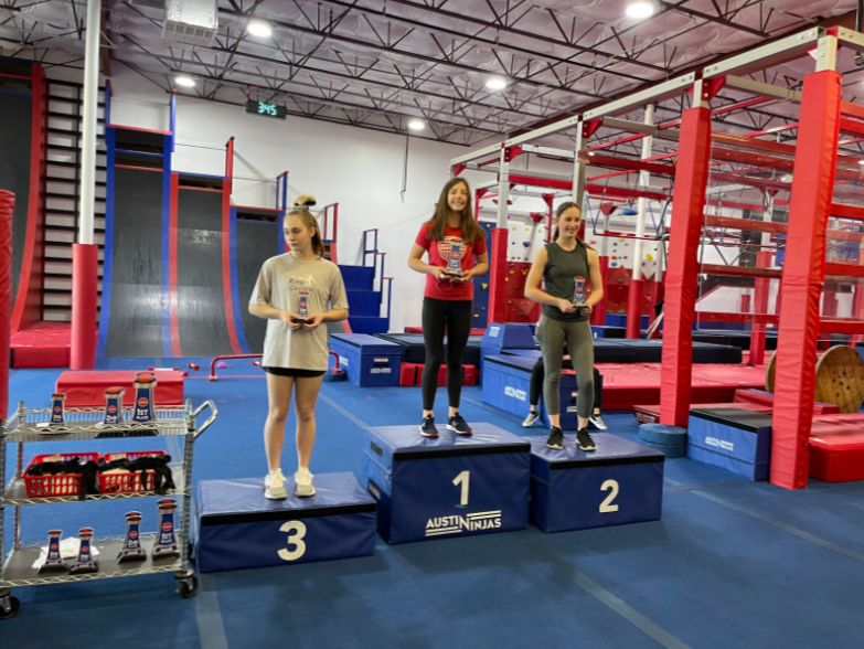 Josephine Grubesic ‘25 wins first place in the National Ninja League regionals. Grubesic has been training since fifth grade to compete on the American Ninja Warrior television show. “I really want to be on the show,” Grubesic said. “I just feel like that would be a great opportunity to put myself out there.” Photo courtesy of Josephine Grubesic.