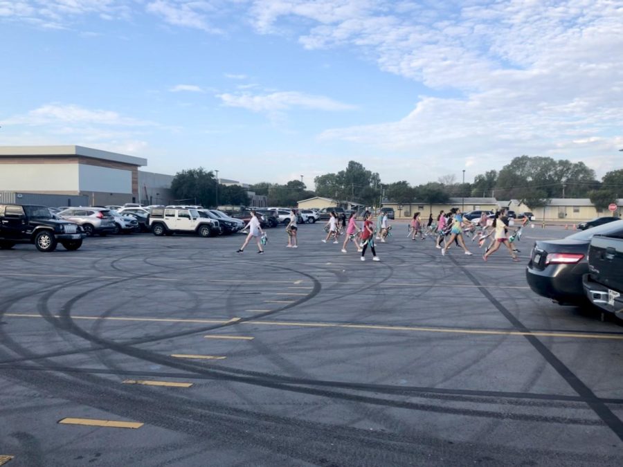 The parking lots were used to host the student walkout. Photo courtesy of Hadley Norris.