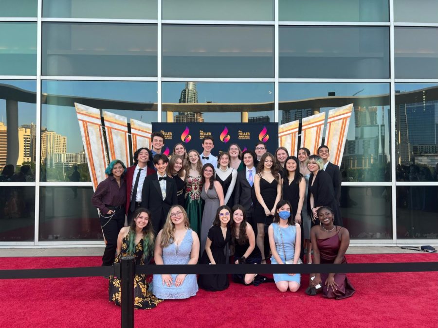 Westwood Musical Theater students enjoyed the opportunity to take stylish red carpet photos at the 2022 Heller Awards for Young Artists. Photo courtesy of Westwood Theater