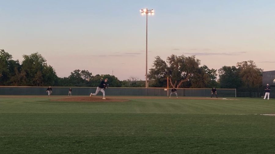 Pitcher perfect! Ridge Morgan 24 threw strike balls at his opponents and made the game untouchable by the McNeil Mavericks.