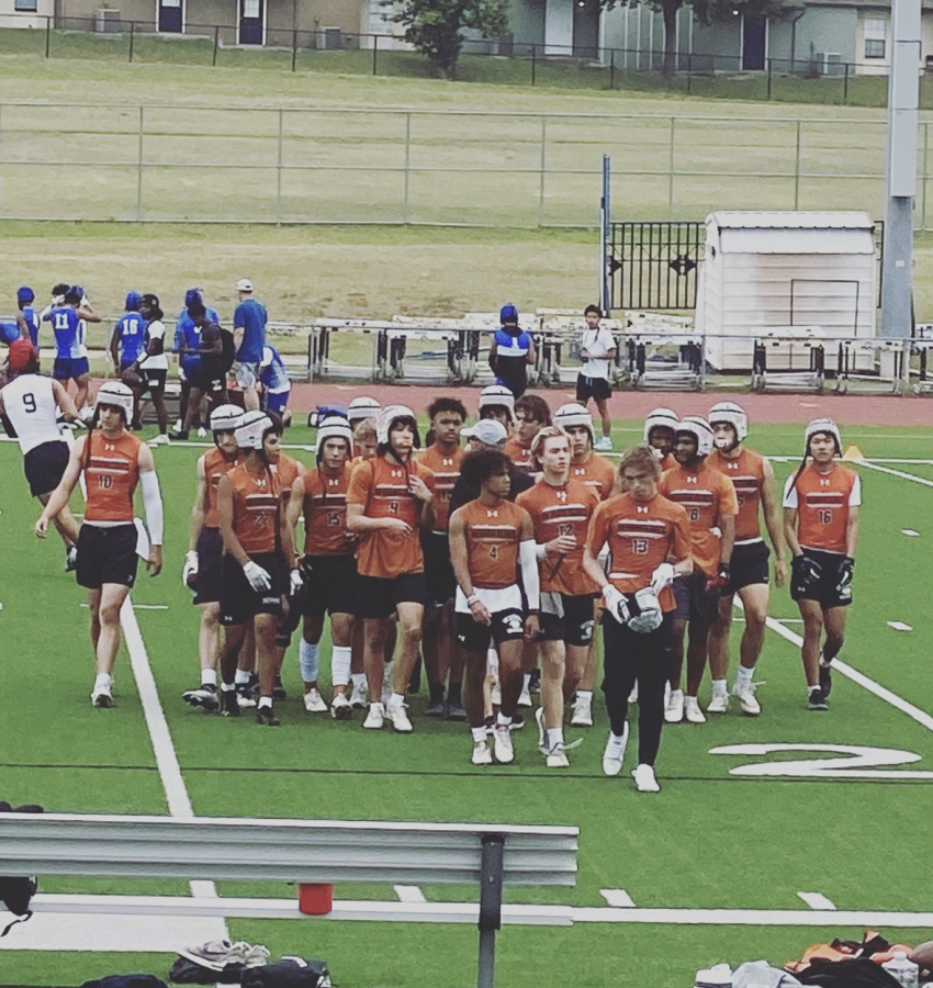 The 7 on 7 football team will be competing at the state level at College Station on Friday, June 24. Photo courtesy of @WWHSWarrior.