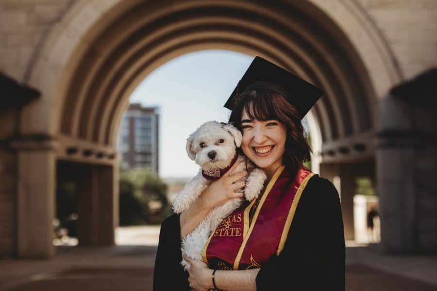 Ms. Samantha Lozano graduating from Texas State in 2021. She majored in English with a minor in Latino Studies. “I came from a small town, a bubble. College taught me so much about world views,” Lozano said. 