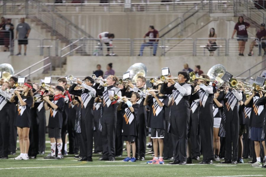On Friday, Sept. 9, the band hosted their annual eighth grade night. Eighth graders performed alongside the band at halftime and in the stands. 