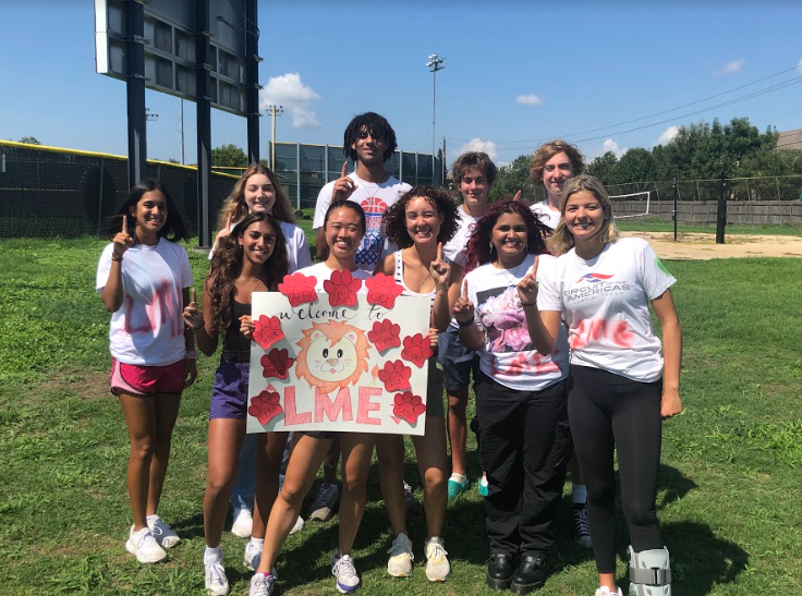 PALS working with Laurel Mountain Elementary (LME) show their lion pride for the program. After the picture was taken, the campus went out to lunch together to learn more about each other.