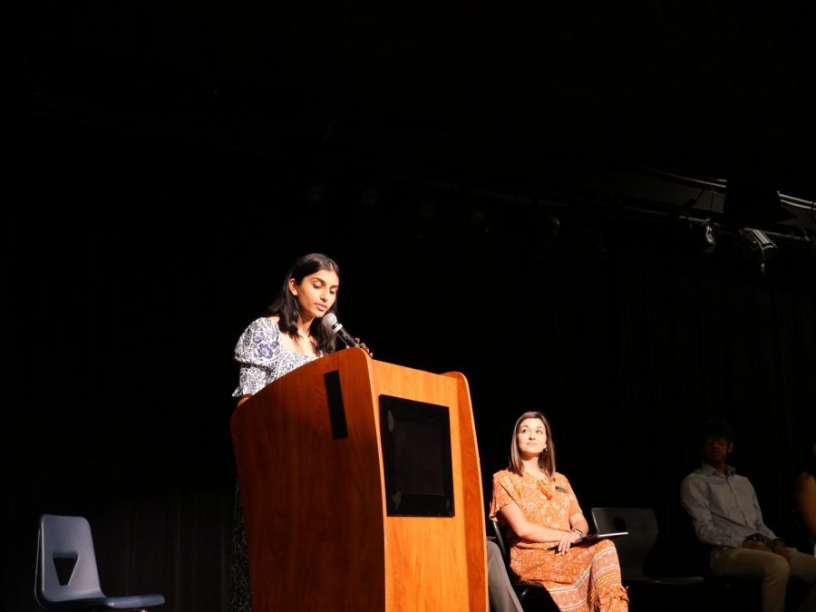 Zaina Jafri 23 discusses the unique traits that make an NHS member. As the president of NHS, she gave her speech to the new and returning students at the NHS induction ceremony. 