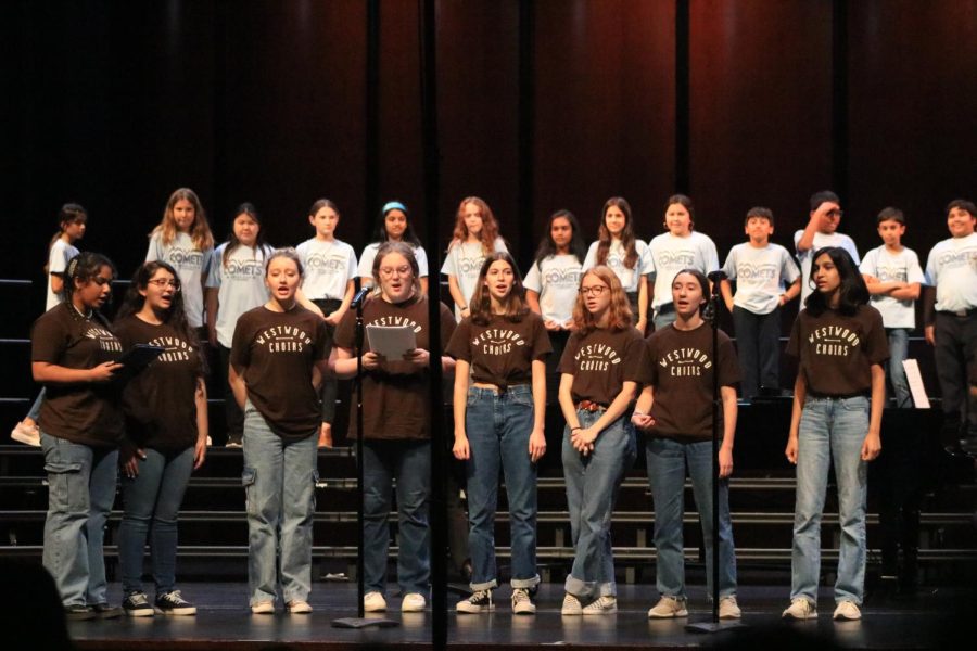 Performing one of the most popular songs Running up the Hill by Kate Bush, Westwoods show choir club brought the house down. The singers worked outside of school hours to complete this performance. 