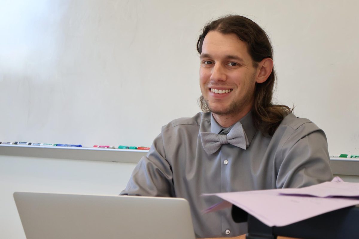 Smiling behind his desk, Mr. Deram prepares for upcoming AP Precalculus and Calculus AB lessons. Beginning his first year at Westwood, Mr. Deram is especially excited to teach students eager to learn, and foster a positive learning environment.