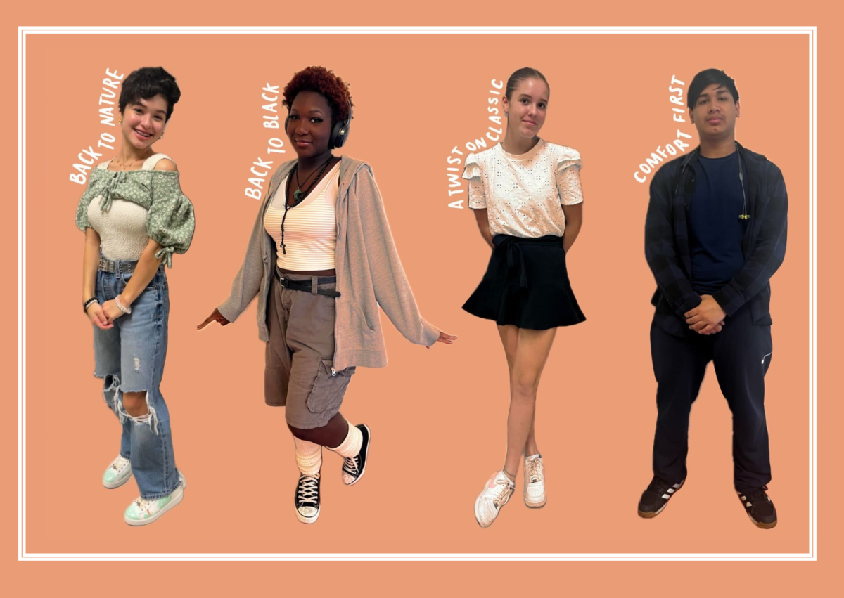 Sophomores+Sophia+Cortes%2C+Faith+Mason%2C+Chiara+Pellegrino%2C+and+Tyler+Galaviz+showcase+their+different+styles.+Each+student+could+express+themselves+with+their+aesthetic+-+not+just+with+clothes+but+also+accessories+like+shoes%2C+belts%2C+and+jewelry.