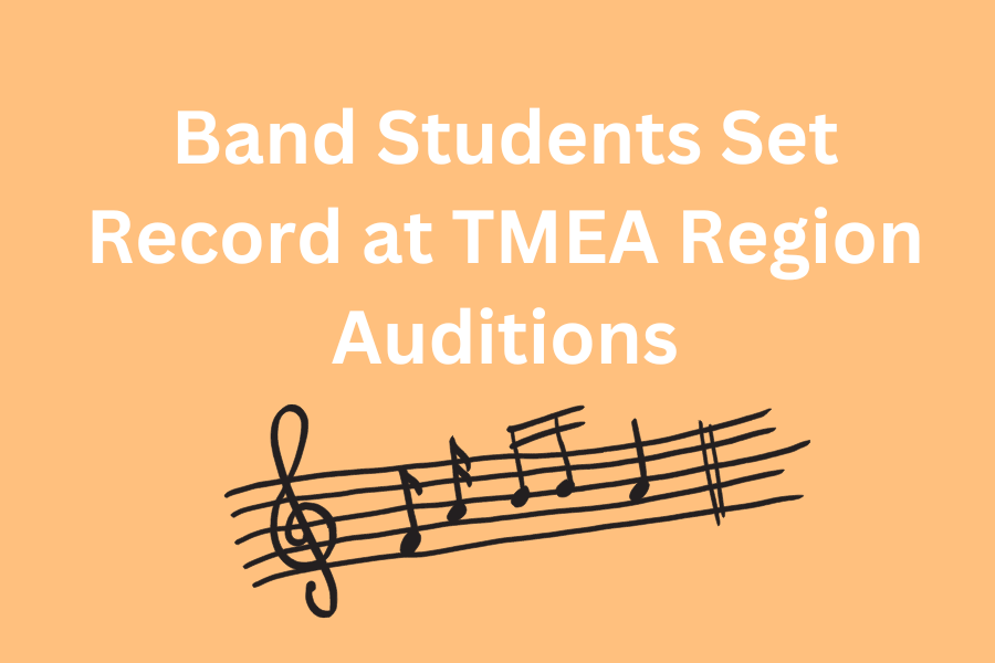 On Saturday, Dec. 9, band students competed at TMEA Region auditions. With 65 making a region band and 30 advancing to Area auditions, this the largest amount of students who advanced to Area in the schools history. 