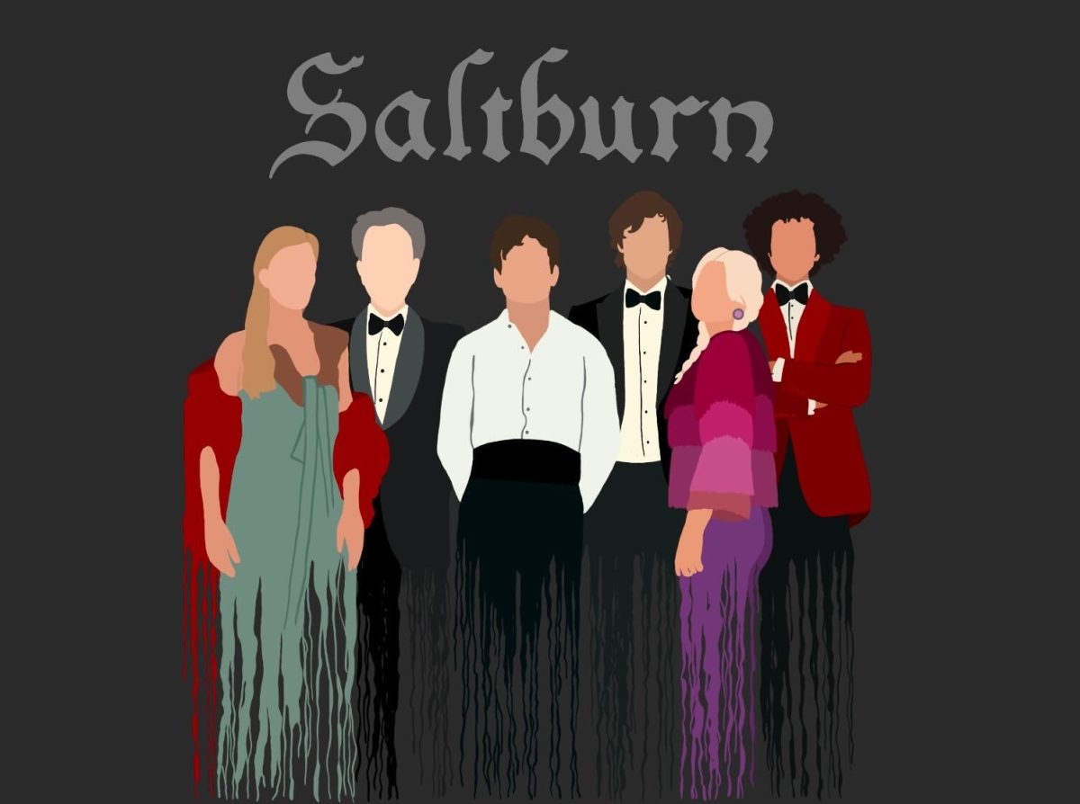 Saltburn%2C+directed+by+Emerald+Fennel%2C+premiered+in+theaters+on+Nov.+17%2C+2023.+It+follows+the+perspective+of+Oxford+student+Oliver+Quick+during+his+stay+at+his+wealthy+friends+estate.+