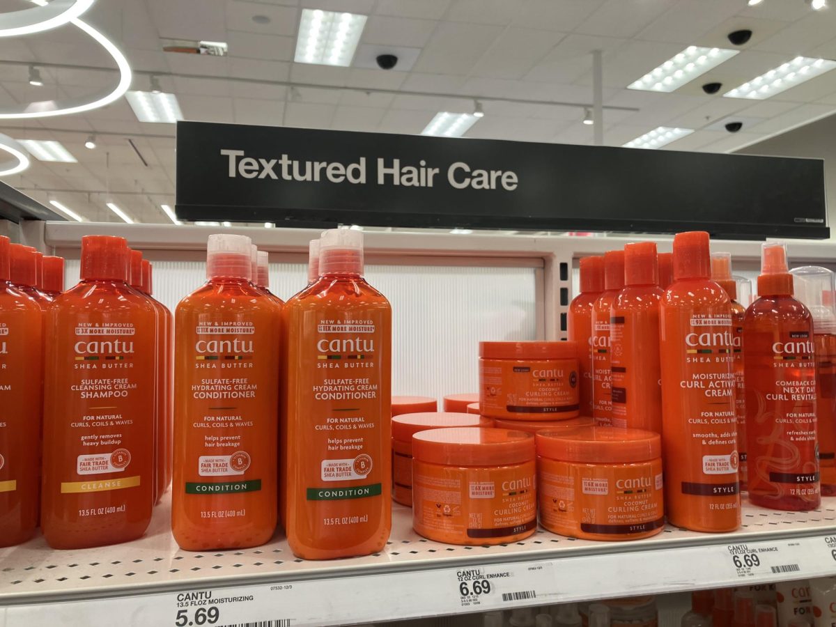 Featuring bottles of Cantu hair products, the textured hair care aisle in Target offers options for Black hair. While many strides have been made to provide equality for Black hair, hair discrimination continues to negatively impact Black Americans lives.
