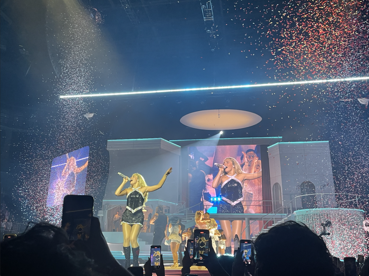 Finishing off a high note, Sabrina Carpenter sings her hit song 'Espresso', as the encore to her 'Short n' Sweet' show in Austin. This is Carpenter's ninth stop on the tour, where she put on a captivating performance for the eager crowd. 