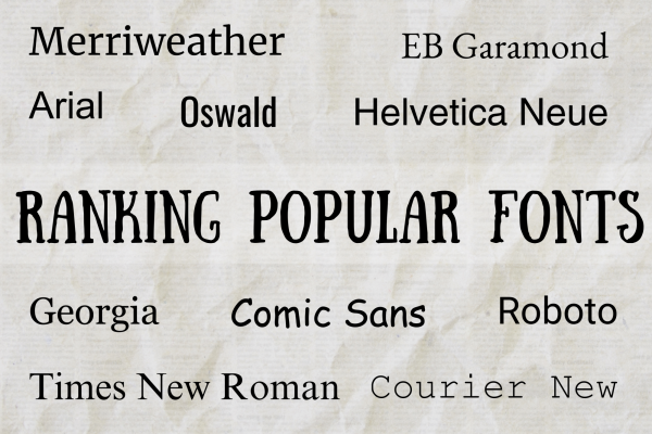 Font selection can influence design toward cohesion or chaos. Here is a ranking of ten of some of the most popular fonts!