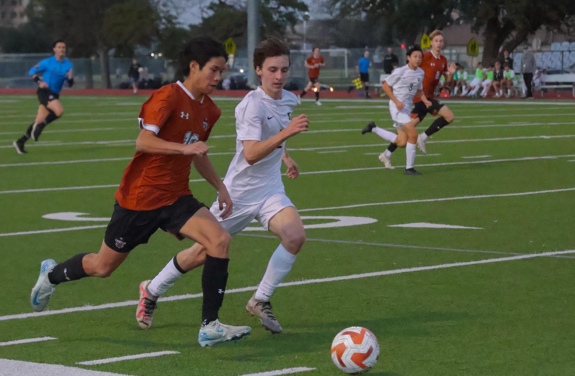 Boy’s JV Orange Soccer Team Bit by Vandegrift Vipers 2-1