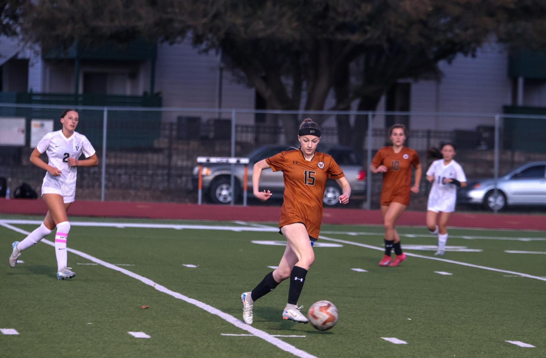 Varsity Women's Soccer Defeats Vandegrift Vipers 2-1 in Last Home Game