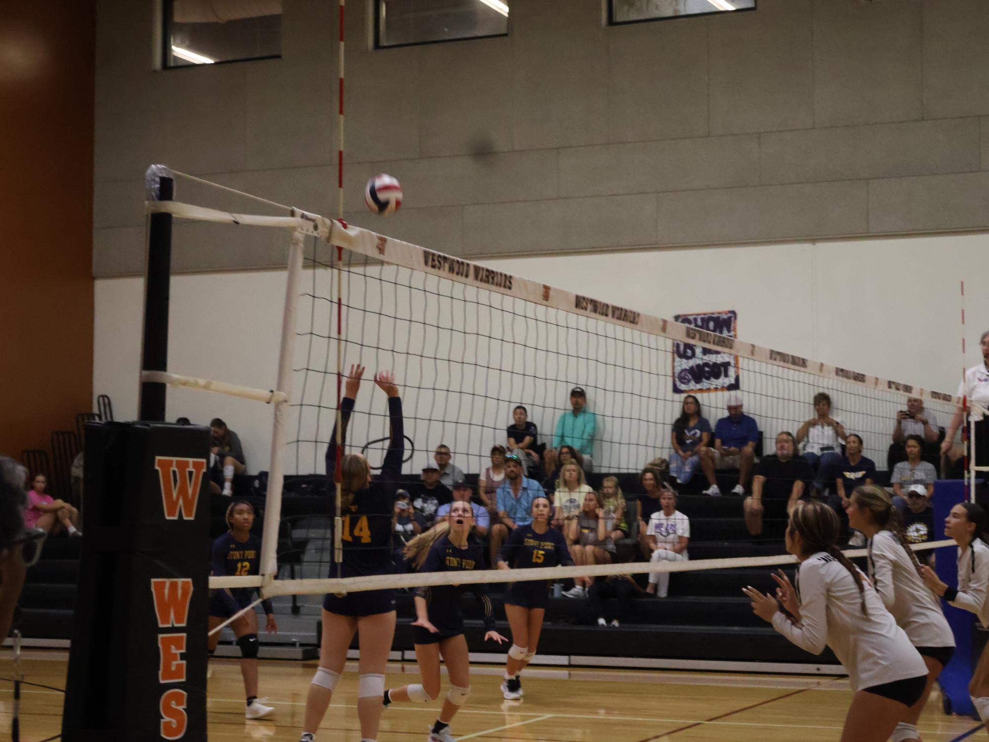 Stony Point Falls Victim to JV White Volleyball 2-1